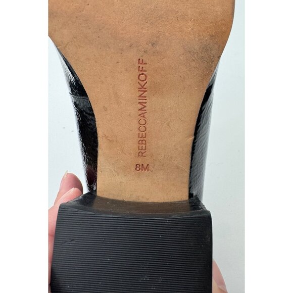 Rebecca Minkoff Edie Black Patent Leather Tassel Loafers Size 8M - Picture 5 of 12